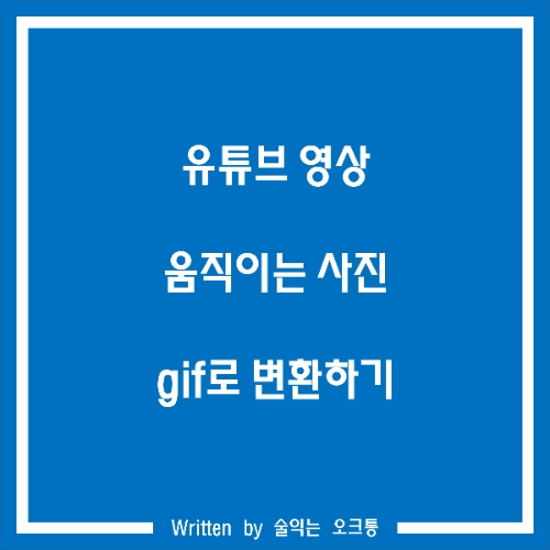 유튜브 영상을 움직이는 사진 gif로 변환하기