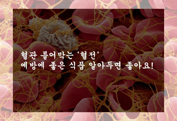  혈관 틀어막는 ‘혈전’ 예방에 좋은 식품 알아두면 좋아요!