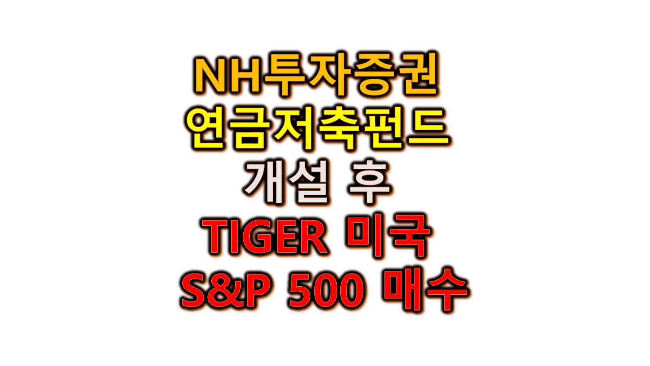 주린이 공부중 나무증권 tiger 미국S&P500 주식사는법-ISA계좌 12