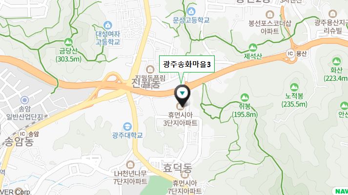 광주송화마을휴먼시아3단지 입지