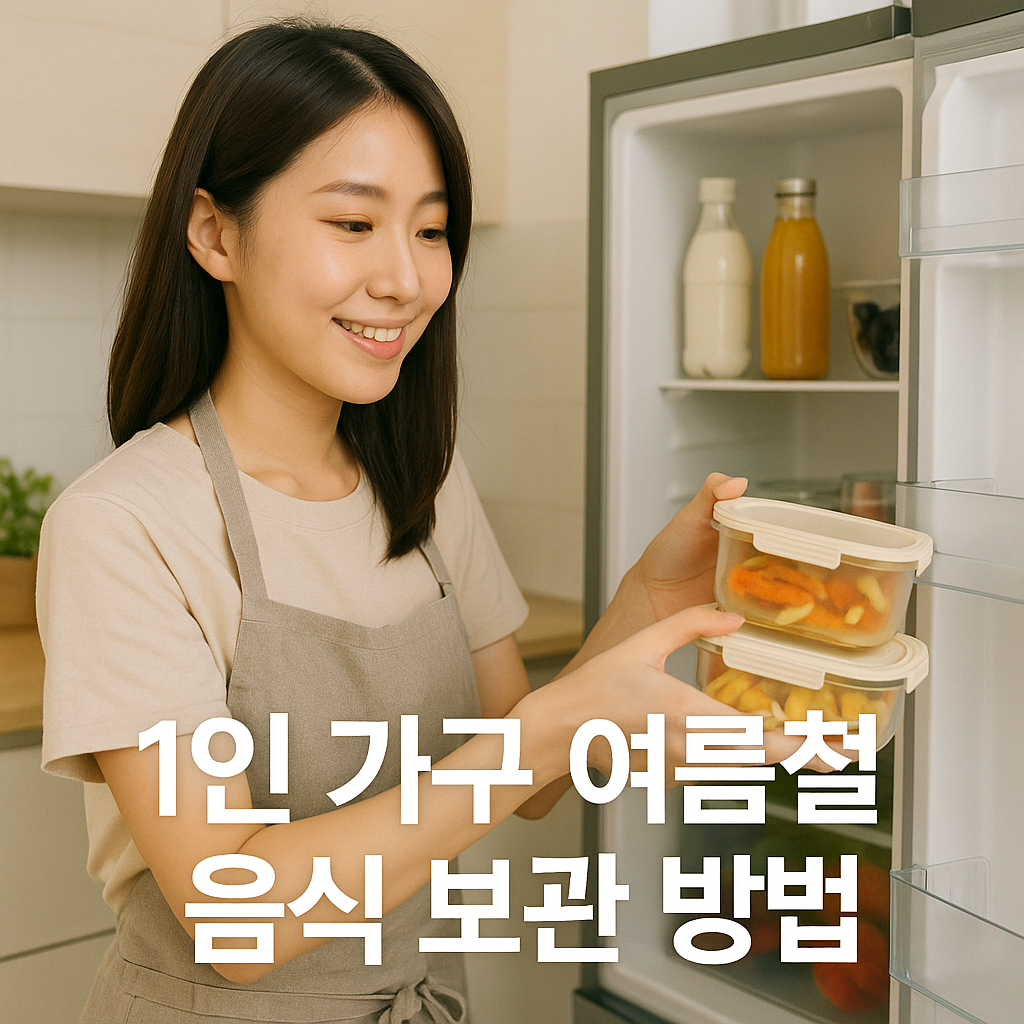 1인 가구 여름철 음식 보관 방법 이미지