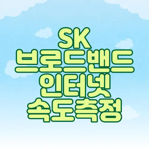SK 브로드밴드 인터넷 속도측정