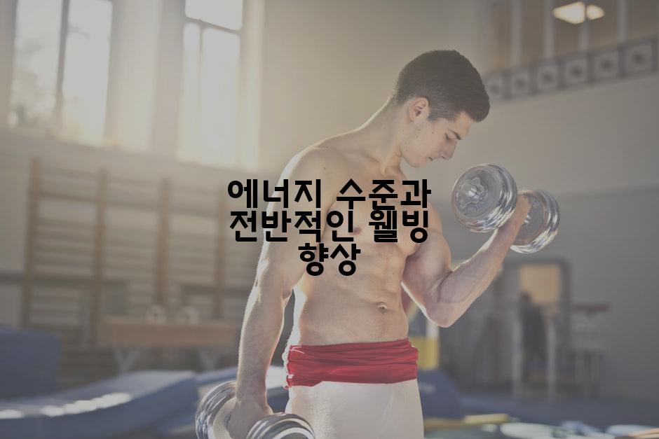 에너지 수준과 전반적인 웰빙 향상