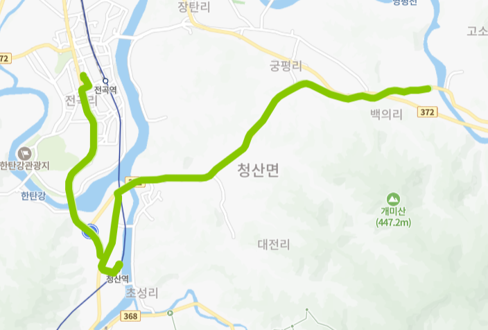 연천-67-1번-버스-노선-지도