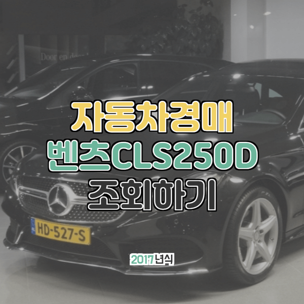  대법원 자동차경매 벤츠 CLS250D 2017년형