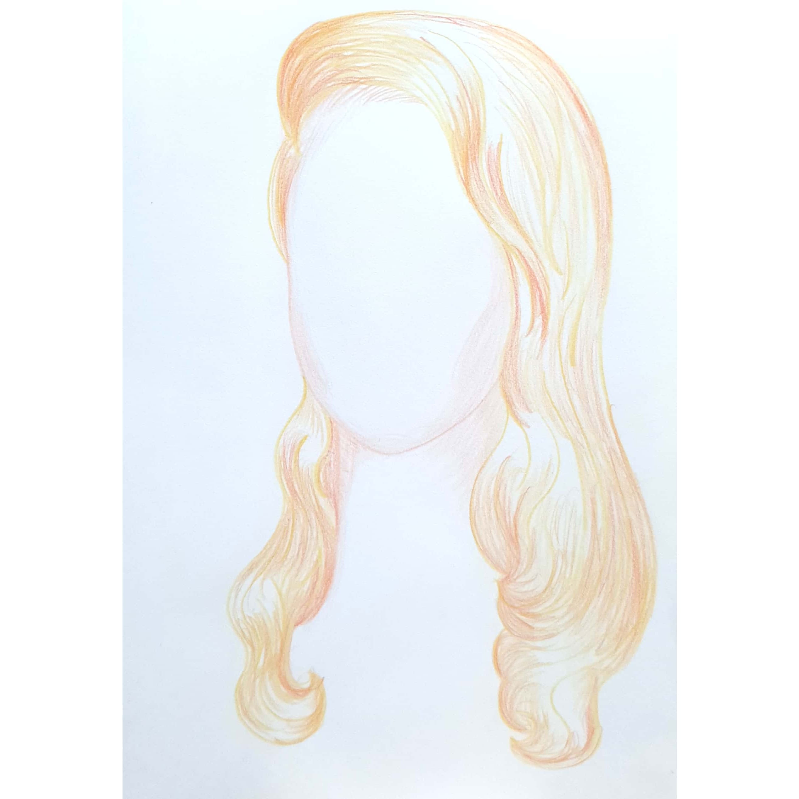  Orange Blond 오렌지 블론드 / 일러스트 그림 드로잉 / 머리카락 그리기