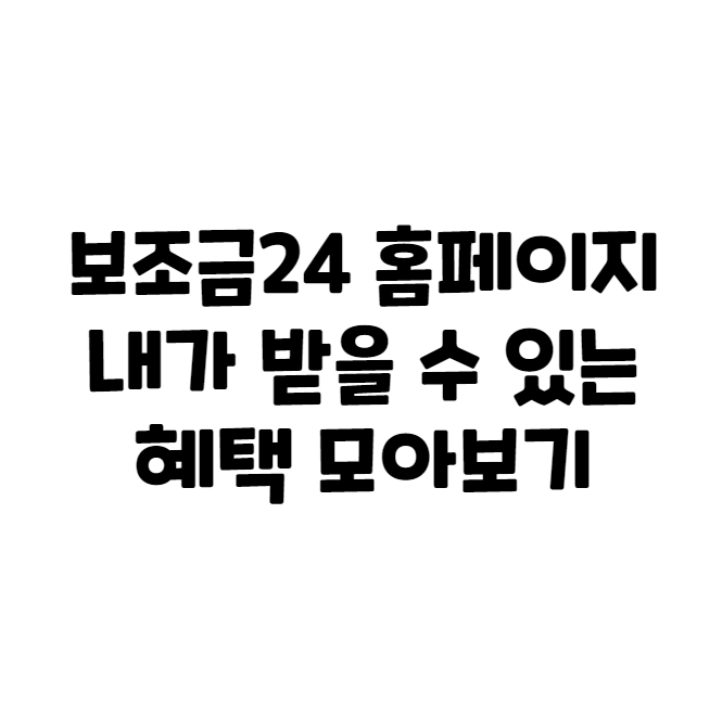  보조금24 지원금 확인