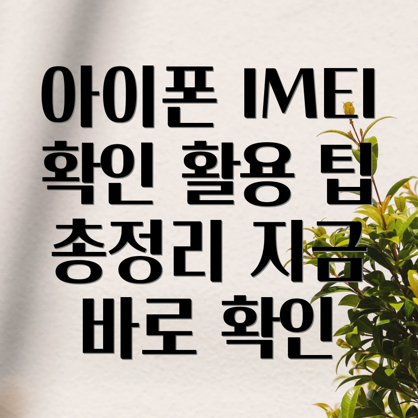 아이폰 IMEI