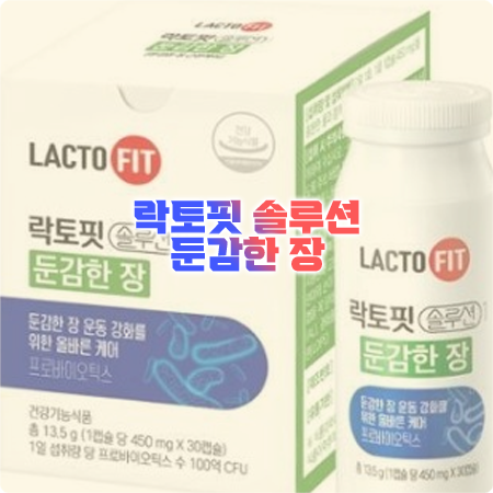  락토핏 둔감한장 효능(효과), 성분, 함량, 부작용, 복용법 정리 - 종근당 락토핏 솔루션1