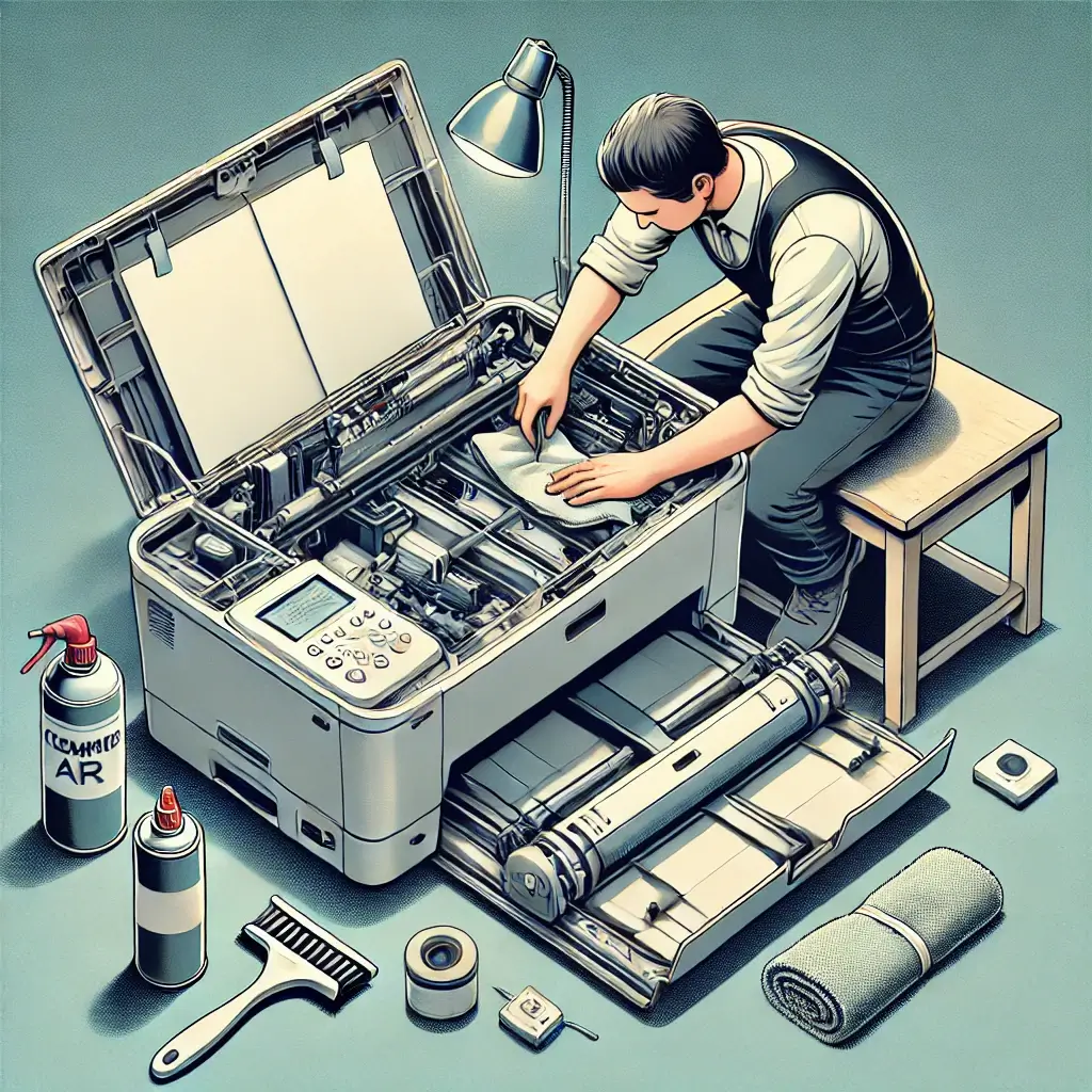 프린터-내부청소하는-모습