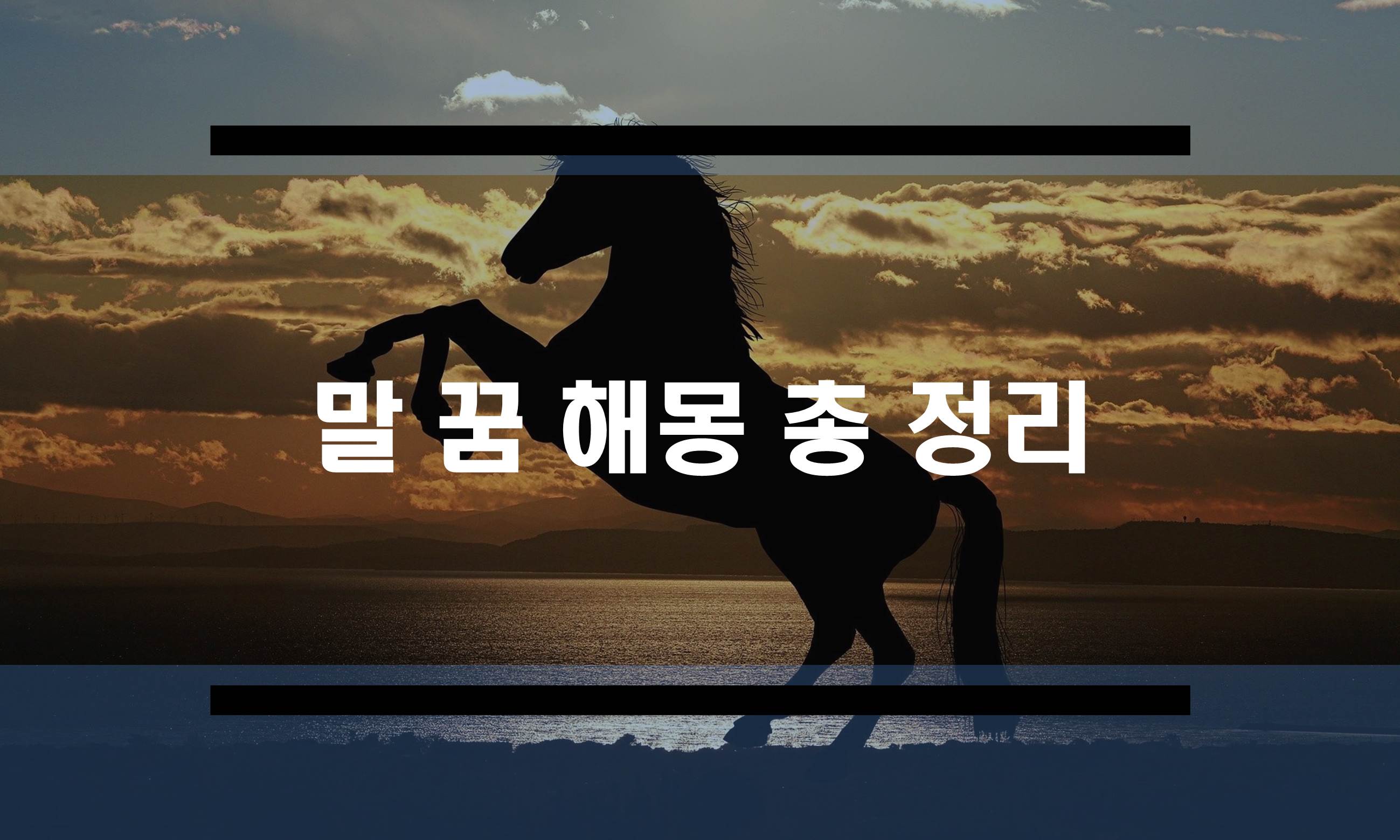  말꿈 해몽 사례별 모음