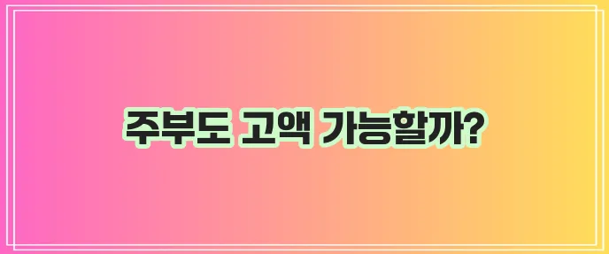 비대면 무서류 고액 한도 승인이 가능한 주부 대출