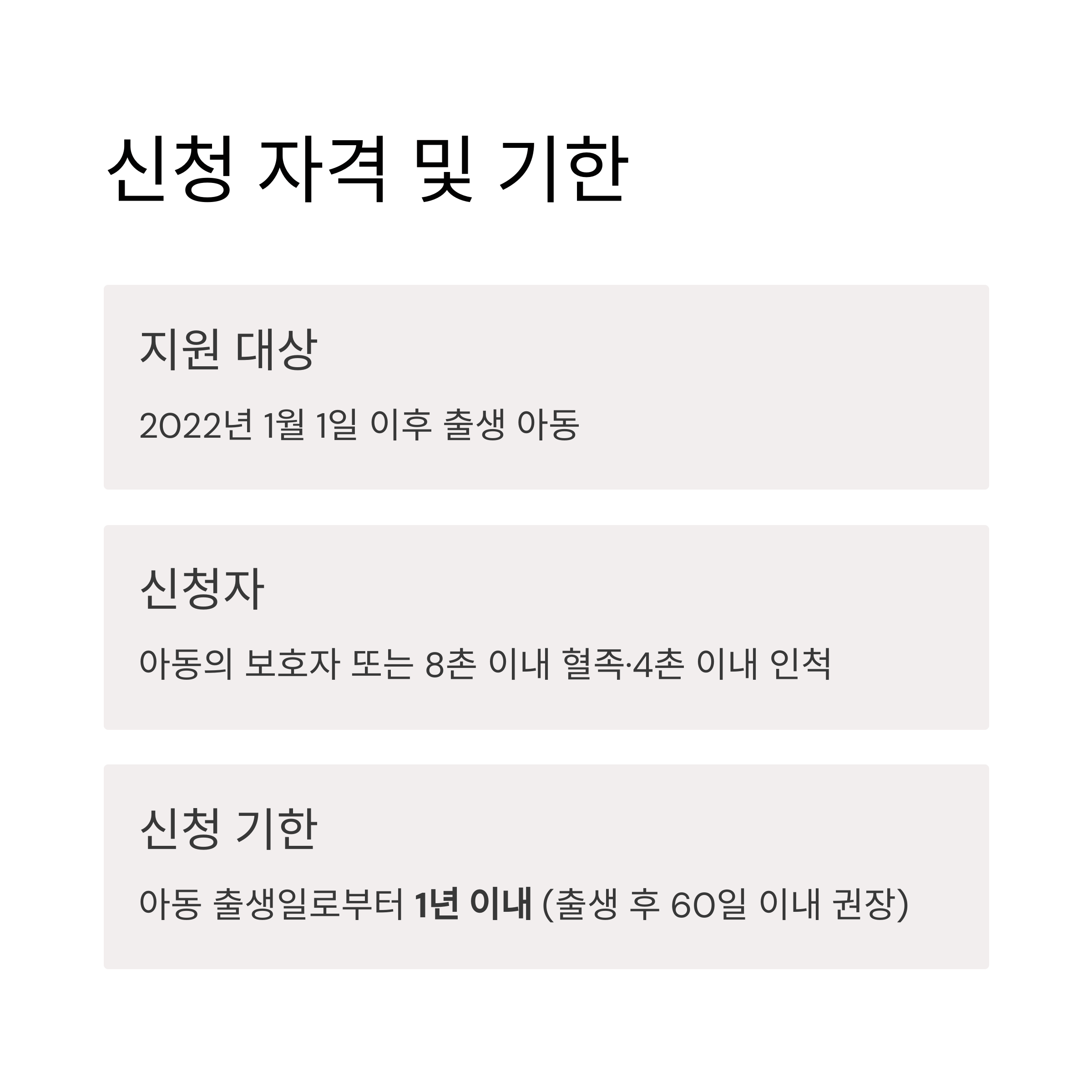 첫만남 이용권 신청하기 신생아 지원금