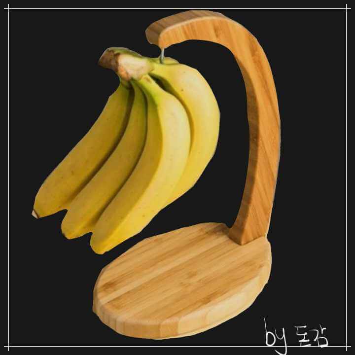바나나 걸이에 걸려있는 바나나