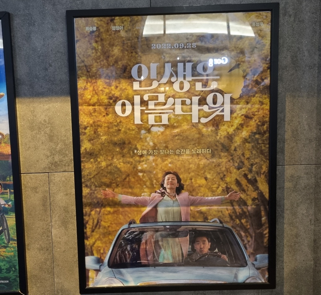영화가 시작되고 필자의 일상과 너무나 닮은 대한민국 50대 정도의 짠한 일상을 노래로 풀어내다가 눈물이 터지려고 하면 적당한 웃음코드로 눈물샘을 막아버리는 기교를 부린다.