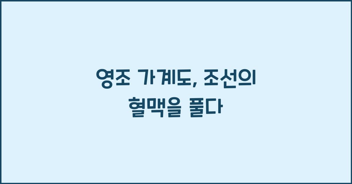 영조 가계도