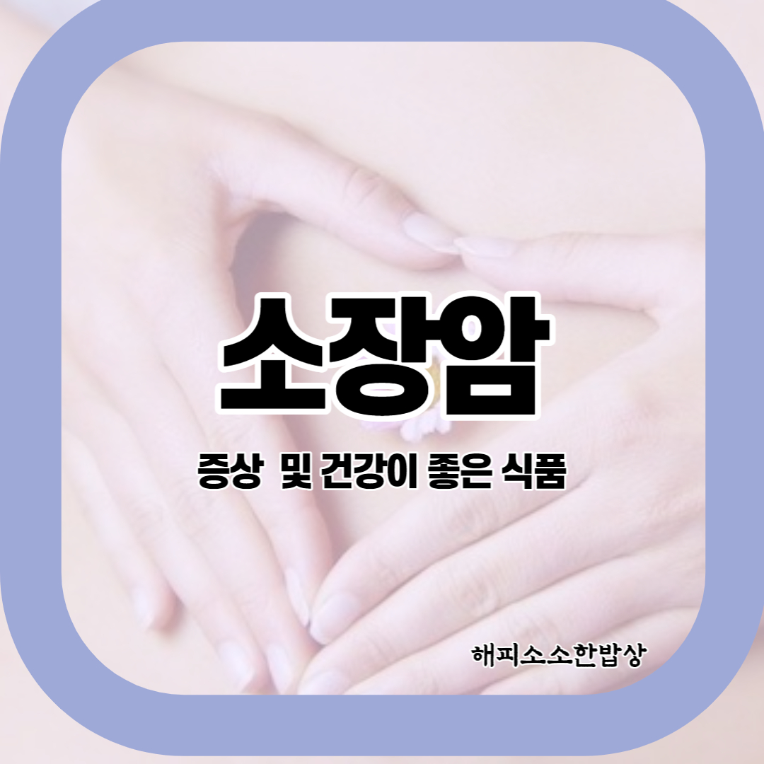  소장암 증상 및 건강이 좋은 식품