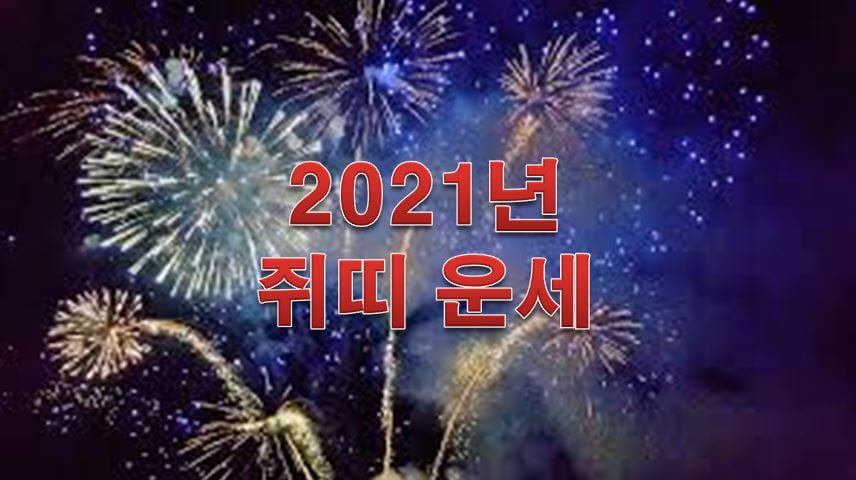  2021년 쥐띠 운세 대박~!