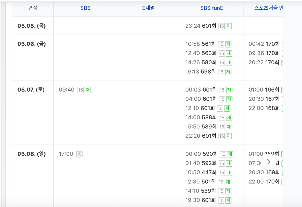 런닝맨 602회 다시보기 재방송 sbs 일요일 방송