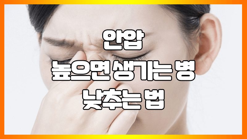  안압이 높은 원인 및 증상 : 낮추는 법