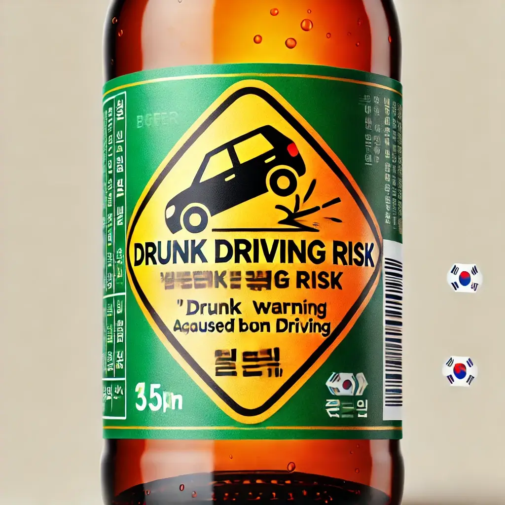 술병에 음주운전 경고그림표시