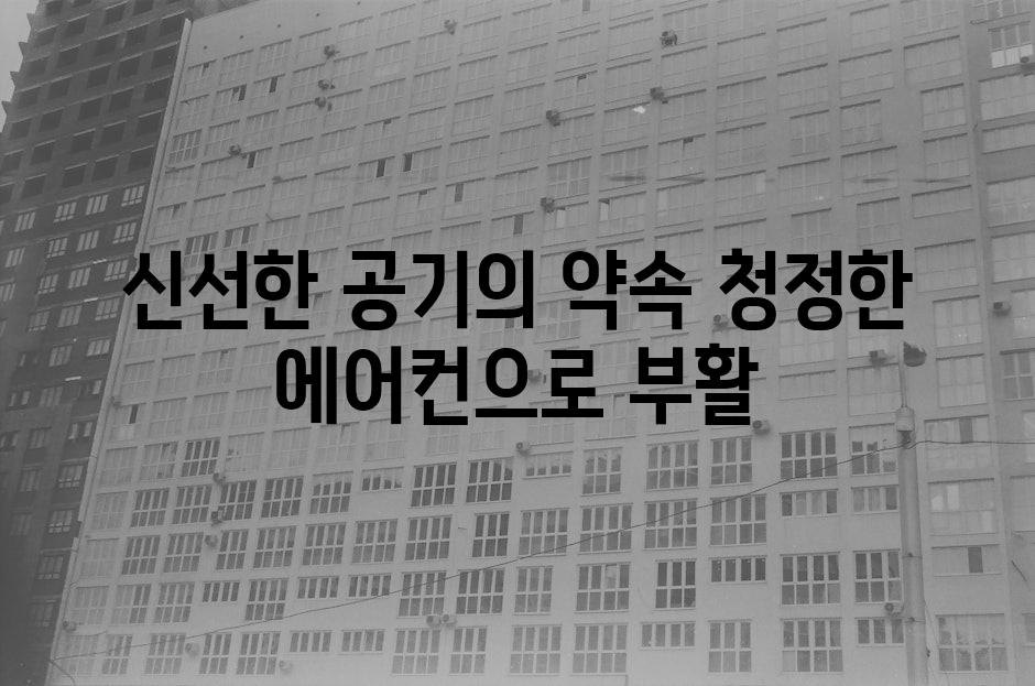 신선한 공기의 약속 청정한 에어컨으로 부활