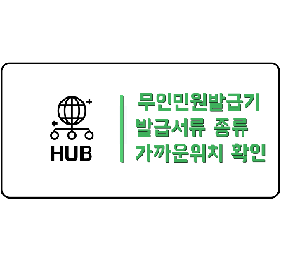  무인민원발급기 발급가능 서류, 위치, 시간 정리