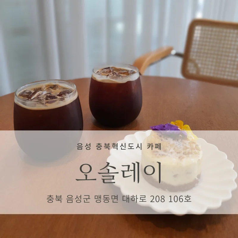  [음성 충북혁신도시 카페 추천] 카페오솔레이