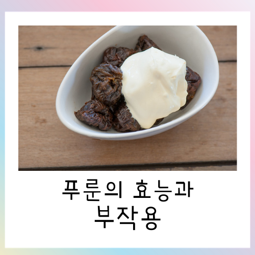  푸룬 효능 및 부작용에 관해서