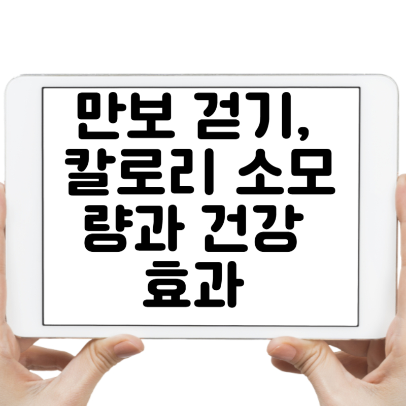만보 걷기, 칼로리 소모량과 건강
효과