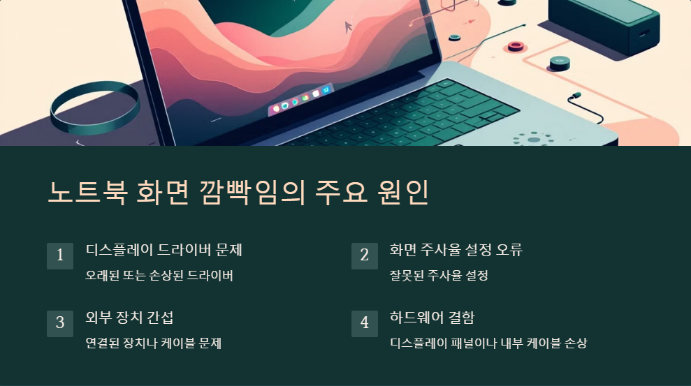 노트북화면깜빡임