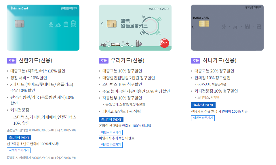  알뜰교통카드 통신비절약 9월혜택 알아보자