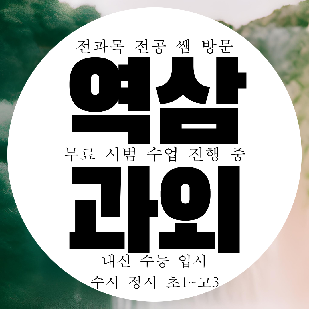  역삼동 영수 전문과외 역삼2동 국어 사회 과학 내신 대비 전과목 관리