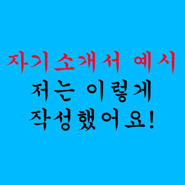  자기소개서 예시 저는 이렇게 작성했어요!