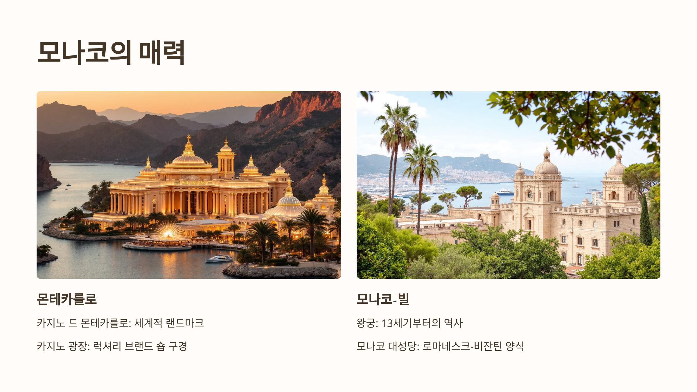 모나코의 매력