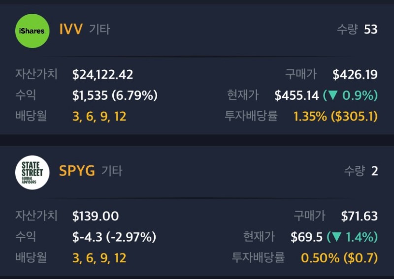  IVV ETF 주간 현황 23