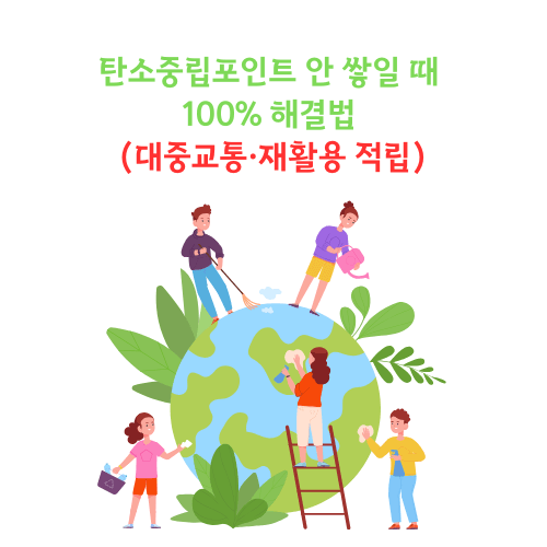 탄소중립포인트 안 쌓일 때 100% 해결법 (대중교통·재활용 적립)