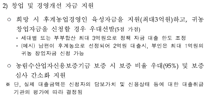 대해 알아보자! 청년 창업농가에