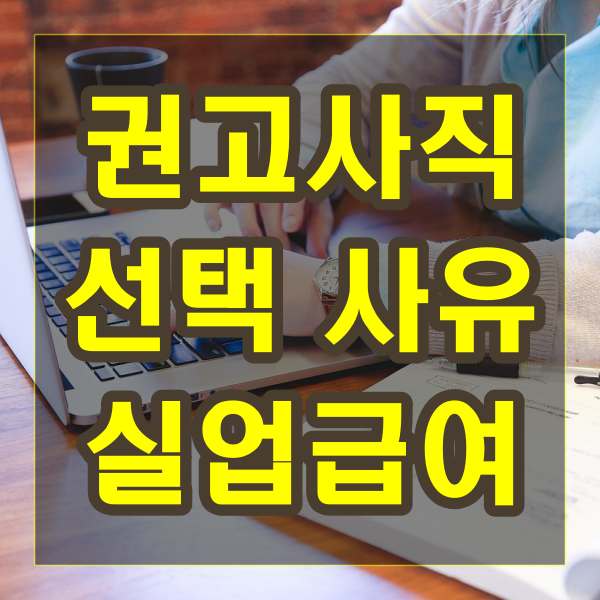  권고사직을 선택할 수 있는 다양한 사유 (feat. 실업급여)