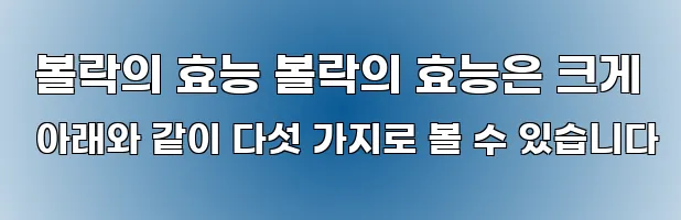  볼락의 효능 볼락의 효능은 크게 아래와 같이 다섯 가지로 볼 수 있습니다