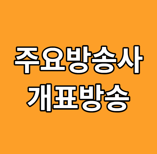  지방선거 주요방송사 개표방송 (링크첨부)