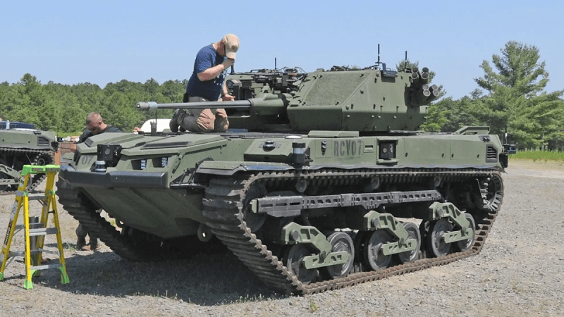  미 육군, 첫 로봇 전투차량(RCV-M) 실탄 시험 실시 VIDEO:US Army conducts first RCV-M live-fire testing