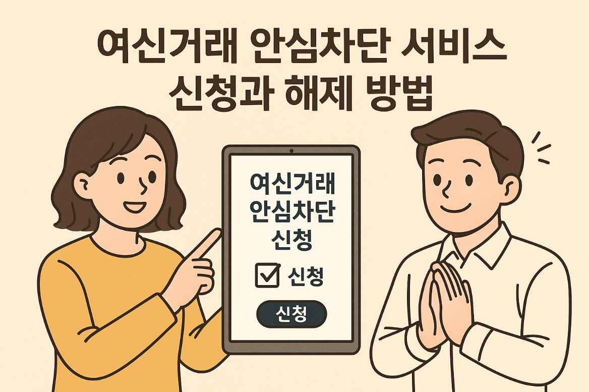여신거래 안심차단 서비스 신청과 해제 방법