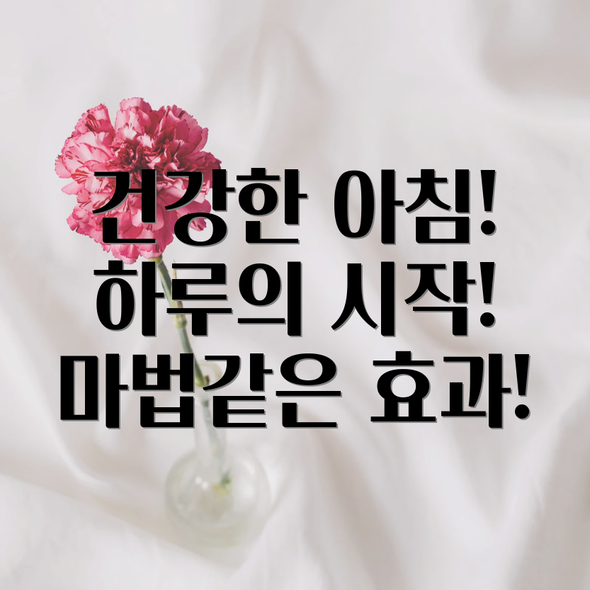 아침식사의 중요성