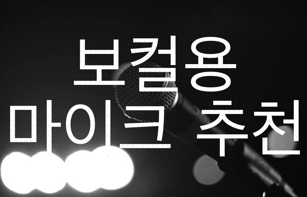  보컬 입문용 마이크 추천