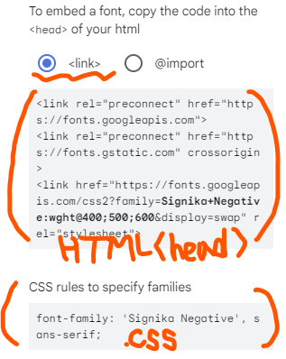 google fonts html