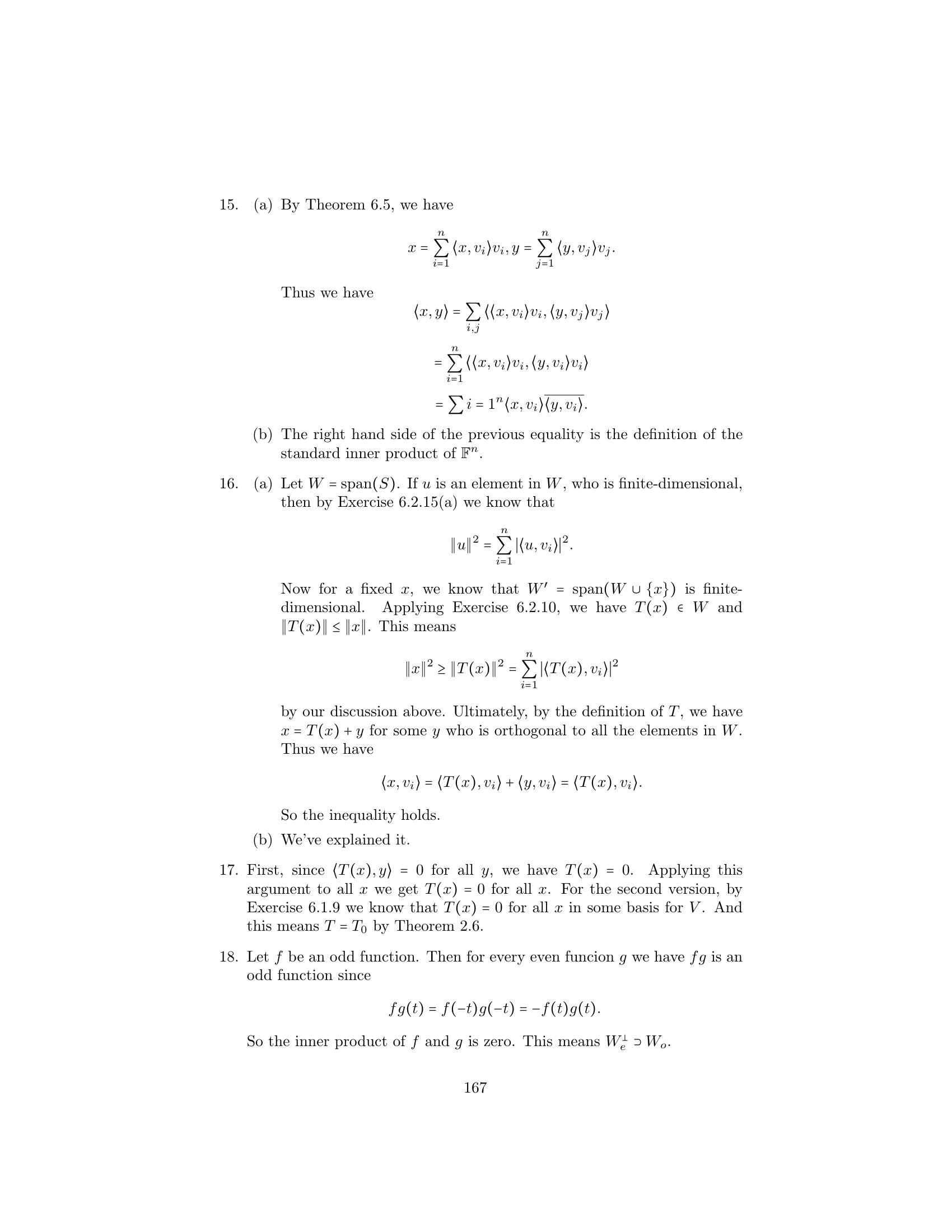 Solutions To Linear Algebra Stephen H Friedberg Fourth Edition Chapter 6