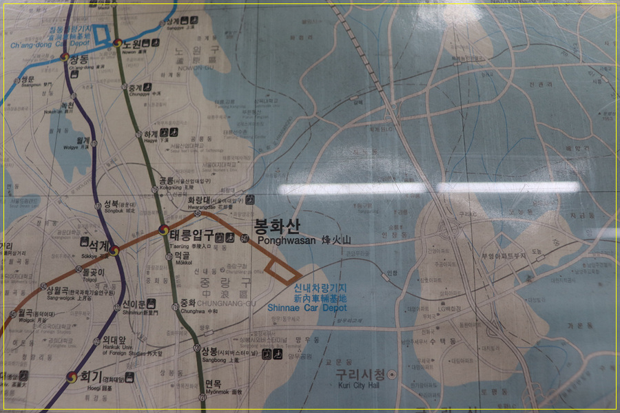 김포 전철노선도 5호선 김포공항역에 설치된, 45