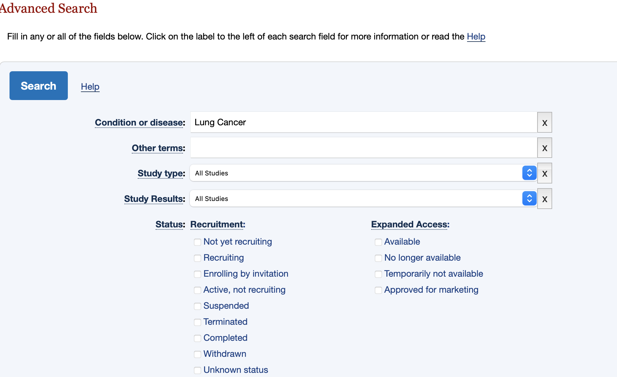 lung cancer 검색