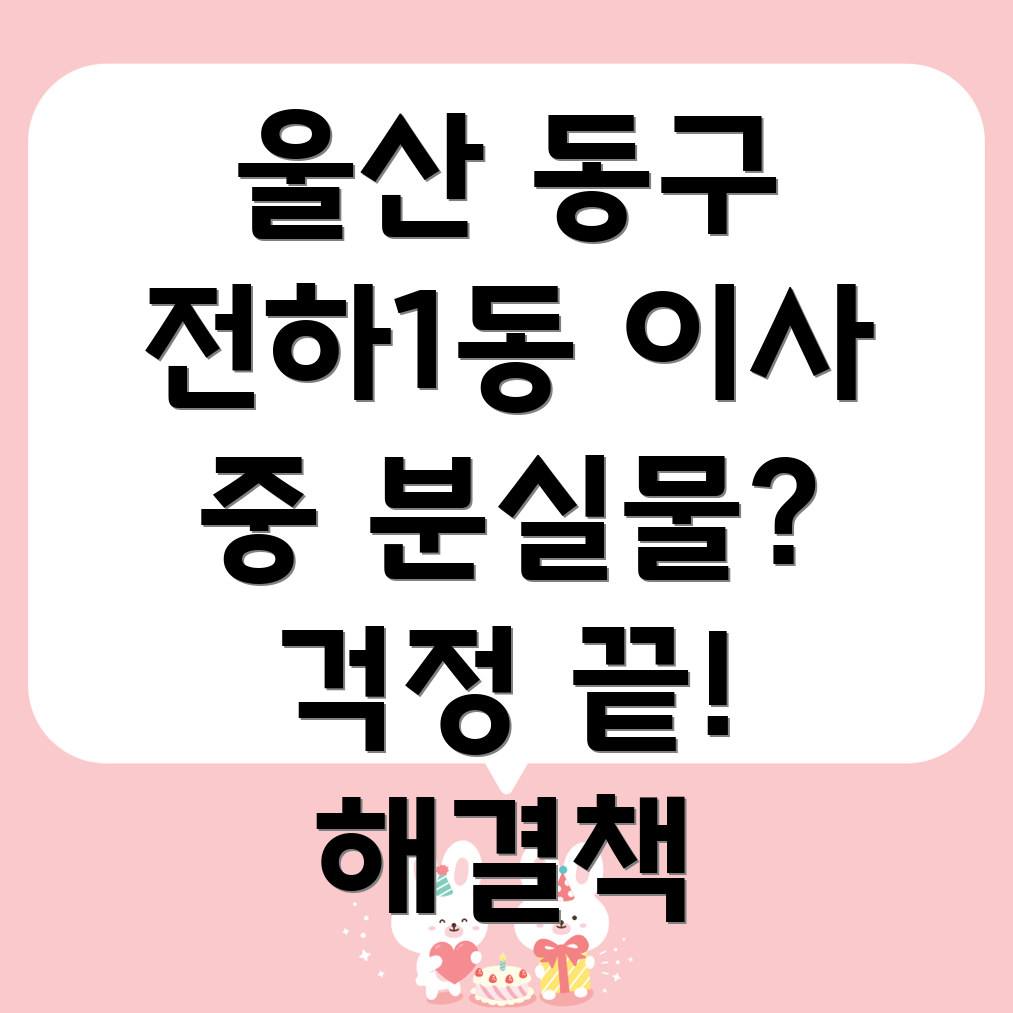 이사 중 분실물